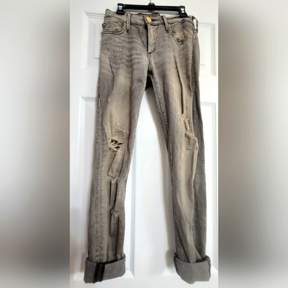 AUTHENTIC TRUE RELIGION JEAN'S size 24 grey wash